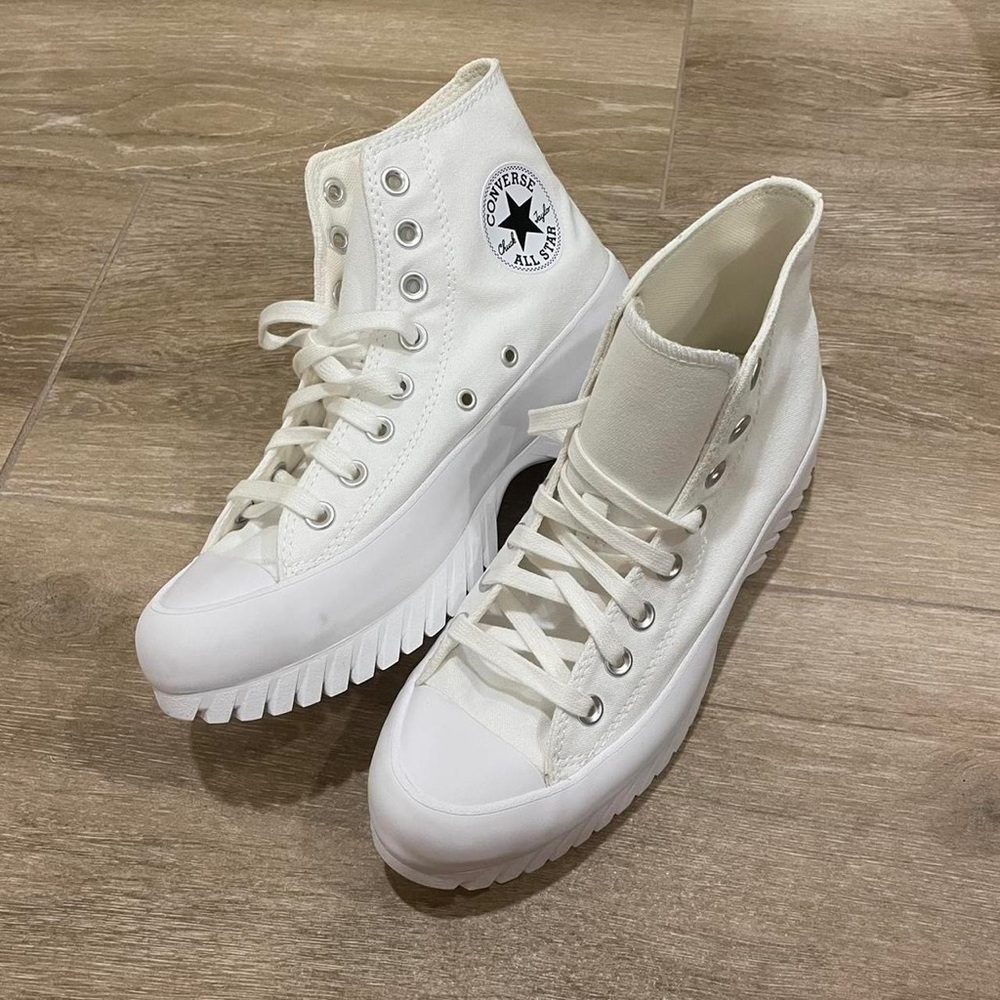 White High Top Platform Converse